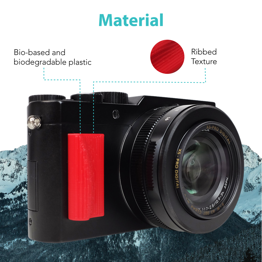 Foto&Tech Plastic Ribbed Texture Attachment Grip Compatible with Panasonic S9 Cameras