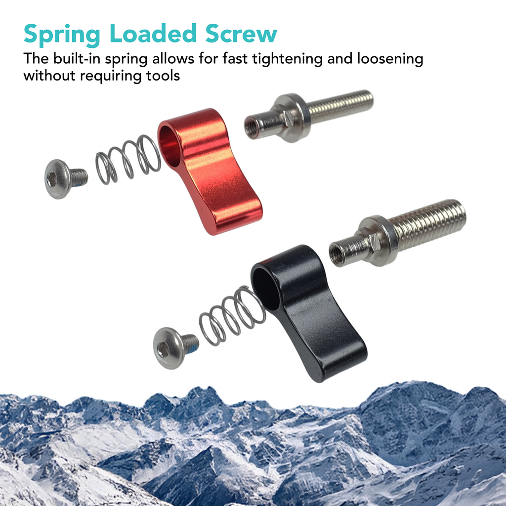 Foto&Tech 4PCS Thumb Lever Screw, M4*17mm & M6*17mm Sizes (Red or Black)