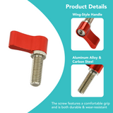 Foto&Tech 4PCS Thumb Lever Screw, M4*17mm & M6*17mm Sizes (Red or Black)