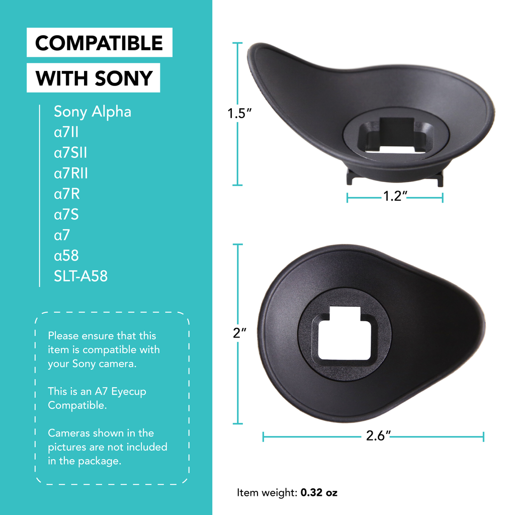 Soft Rubber Oval A7 Eyecup for Sony