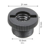 Black Plastic Microphone Screw Adapter