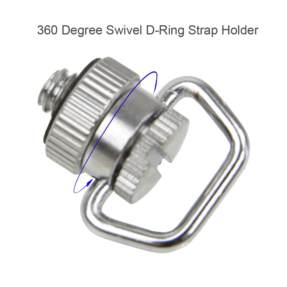 Camera D-Ring 1/4" Screw Mount Strap Adapter