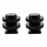 All Metal Tripod Screw to Hot Shoe x2