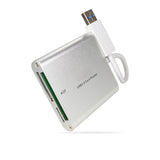 Silver Aluminum USB 3.0/2.0 in 1 Card Reader