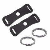 Leather Cover Pad+Lug Ring Hook (Black1 pair)