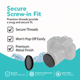 Foto&Tech Threaded Aluminum Alloy Metal Front Lens Cover Screw-In Camera Lens Cap