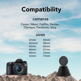 Foto&Tech Threaded Aluminum Alloy Metal Front Lens Cover Screw-In Camera Lens Cap