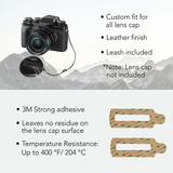 Foto&Tech 2 Pack Personalized Sticker Logo Cut Out Camera Lens Cap Holder