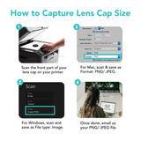 Foto&Tech 2 Pack Personalized Sticker Logo Cut Out Camera Lens Cap Holder