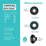 Fototech EF Silicone Viewfinder Eyecup Flip-Back Design with Anti-Reflective Grooves Soft Silicone Eyepiece