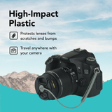 Foto&Tech Lens Cap Cover 2-Pack with Deluxe Keeper, Center Pinch Front Lens Caps
