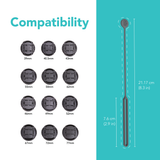 Foto&Tech Lens Cap Cover 2-Pack with Deluxe Keeper, Center Pinch Front Lens Caps