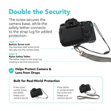 Foto&Tech Camera Quick Release Safety Screw 1/4"-20 for DSLR & Mirrorless