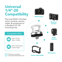 Foto&Tech Camera Quick Release Safety Screw 1/4"-20 for DSLR & Mirrorless