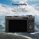 2PCS Tempered Glass Film for Canon PowerShot V1 Camera Display, HD Clear Scratch Resistant Bubble-Free Touchscreen Protection