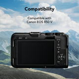 2PCS Tempered Glass Film for Canon EOS R50 V Camera Display, HD Clear Scratch Resistant Bubble-Free Touchscreen Protection