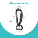 Auto Twist Lock Carabiner Clip w/ Quick Release Trigger