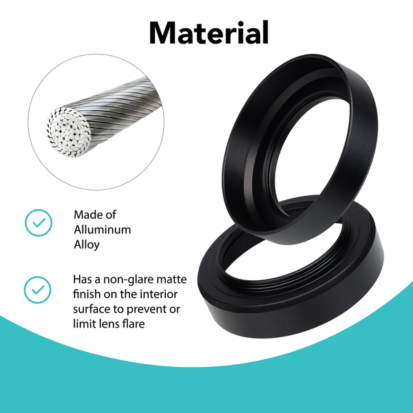 Foto&Tech Metal Lens Hood for Nikon NIKKOR Z 40mm f/2, Z 28mm f/2.8, Z