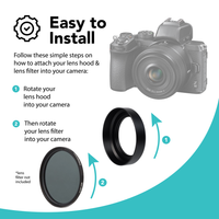 Foto&Tech Metal Lens Hood for Nikon NIKKOR Z 40mm f/2, Z 28mm f/2.8, Z 28mm f/2.8 (SE) Lens