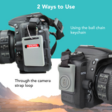 Foto&Tech Silicone SD Memory Card Holder Sleeve, Mini Camera-Shaped SD Card Storage