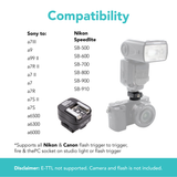 Flash Hot Shoe Adapter Compatible with Sony to Nikon