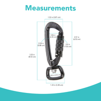 Auto Twist Lock Carabiner Clip w/ Quick Release Trigger