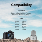 Foto&Tech Threaded Aluminum Alloy Silver Metal Front Lens Cover Screw-In Camera Lens Cap