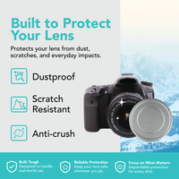 Foto&Tech Threaded Aluminum Alloy Silver Metal Front Lens Cover Screw-In Camera Lens Cap