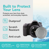 Foto&Tech Threaded Aluminum Alloy Silver Metal Front Lens Cover Screw-In Camera Lens Cap