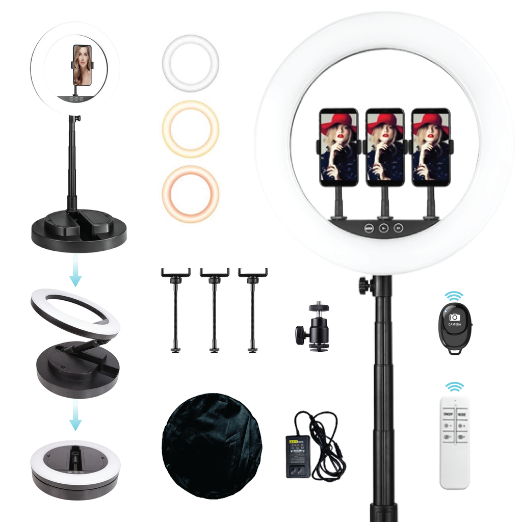 Webilla Selfie Ring Light with Stand & Phone Holder 3 Modes & 10 Brightness LED  Ring Light for YouTube Video/Live Stream/Makeup/Photography Compatible with  iOS/Android Ring Flash - Webilla : Flipkart.com