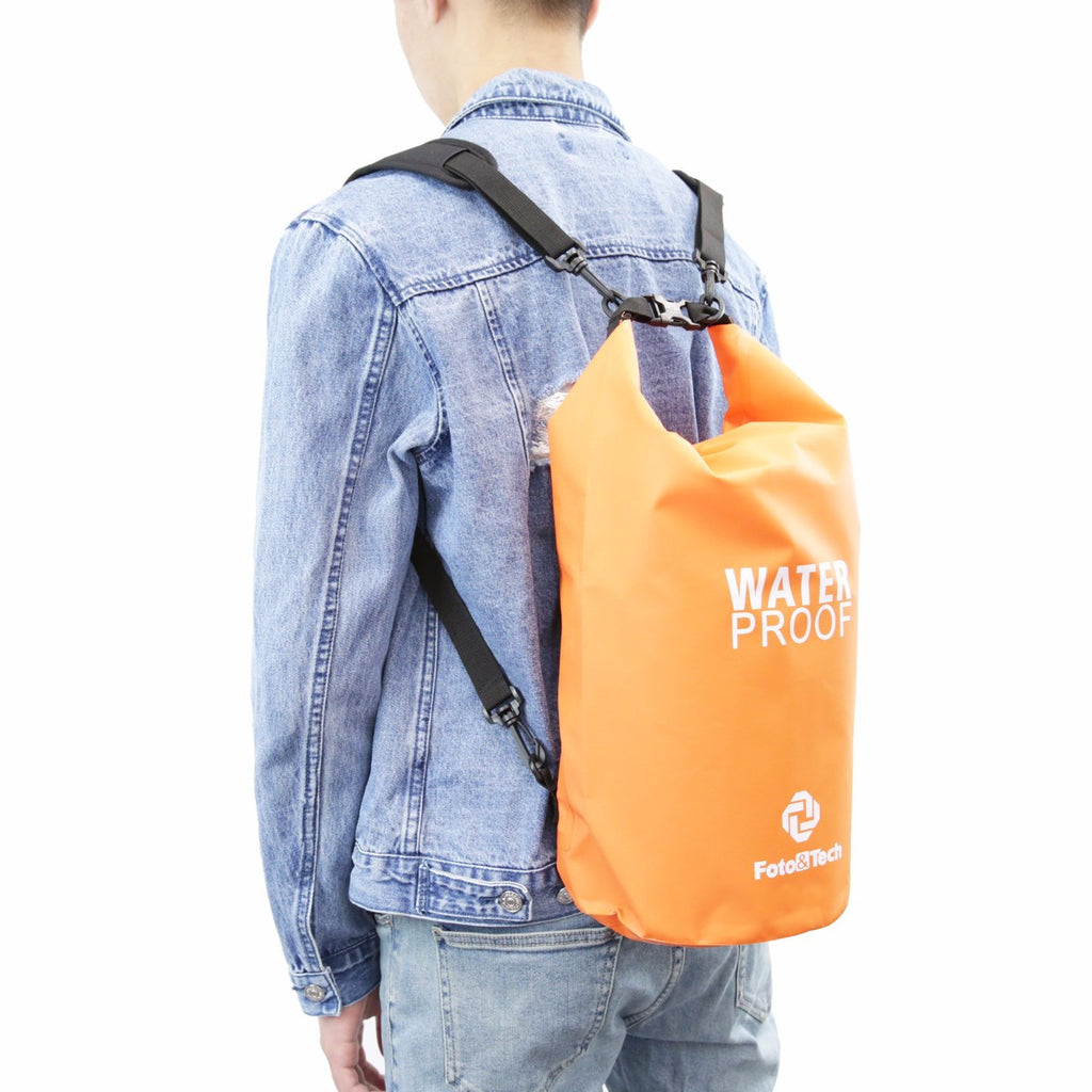 Foto&Tech 10Lt Waterproof Dry Bag + Double Padded Shoulder Strap