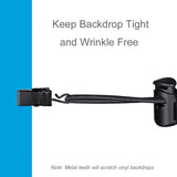 8 Pieces Black Adjustable Clip & Clamp Backdrop Holder