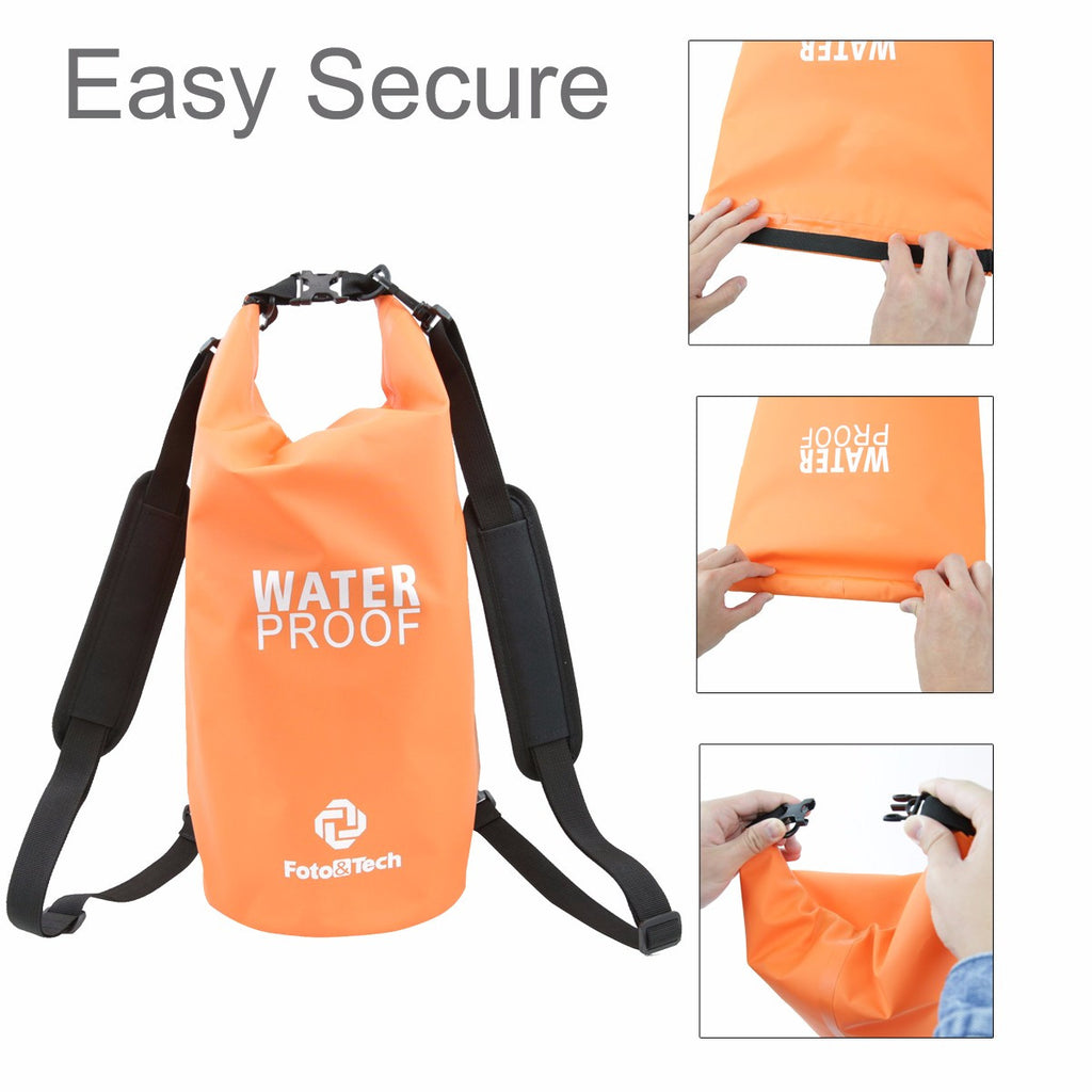 Foto&Tech 10Lt Waterproof Dry Bag Roll Top