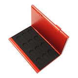 Foto&Tech Red Aluminum 24-Slot Memory Card Case-Sandisk