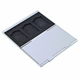 Foto&Tech 6-Slot Silver Memory Card Case-Lexar SanDIsk Kingston Sony Flat