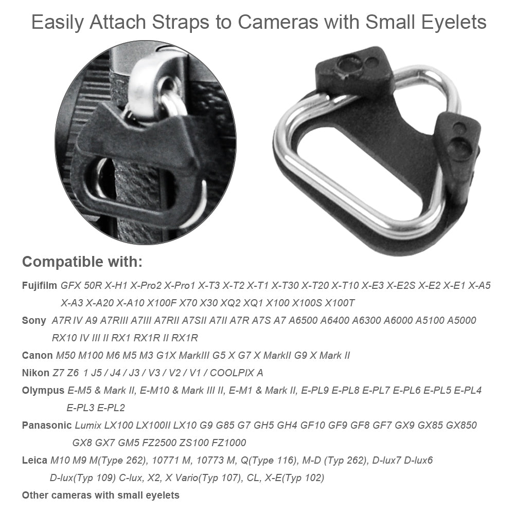 Camera Strap Adapter Triangle Split Ring (4 PCS)