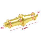 Foto&Tech Gold Plated 1/4" M-3/8" M Threaded Screw Adapter Size