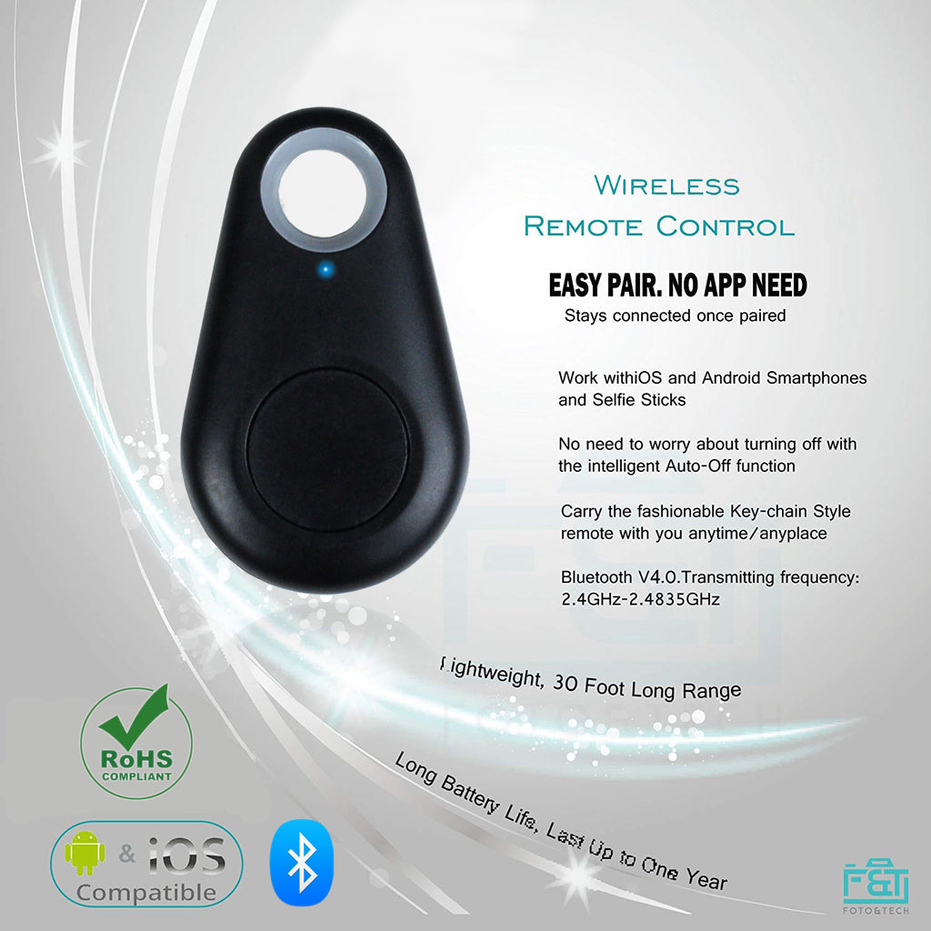 Bluetooth Selfie Remote for iPhone Android Smartphone